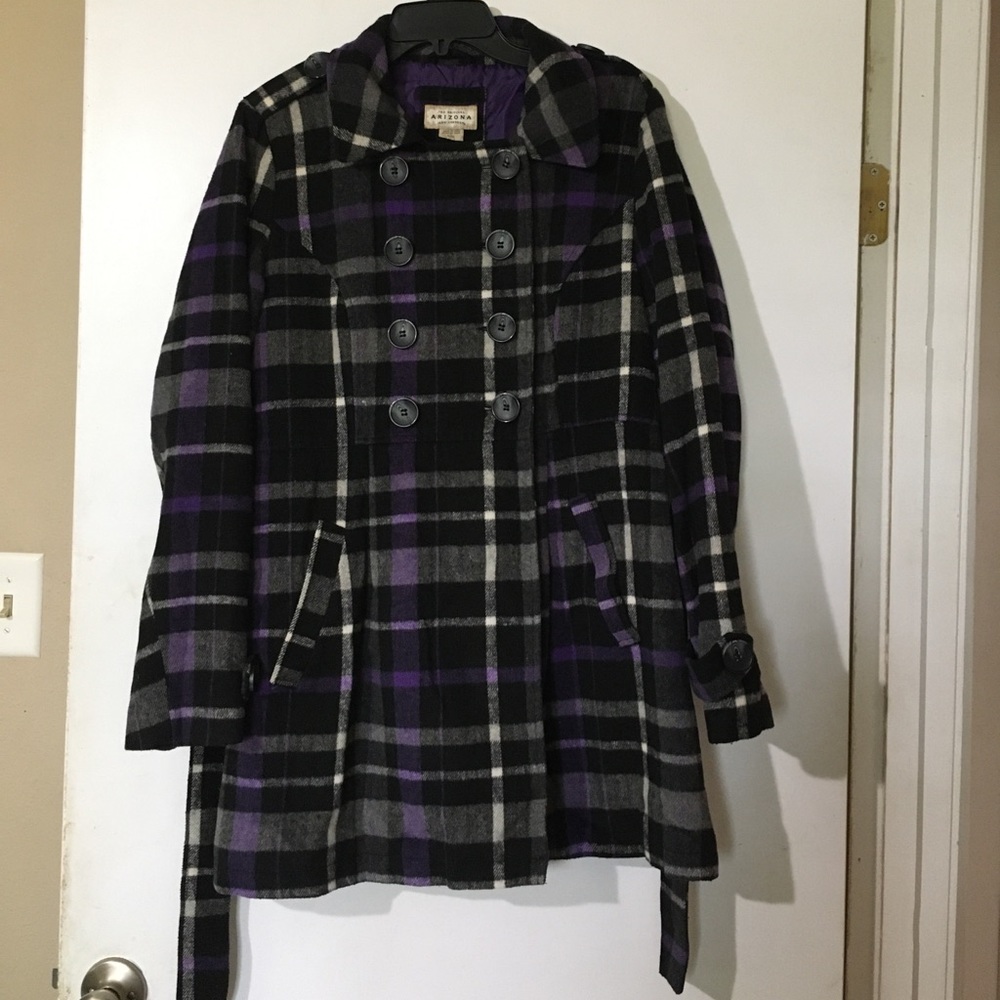 Arizona Plaid Pea Coat